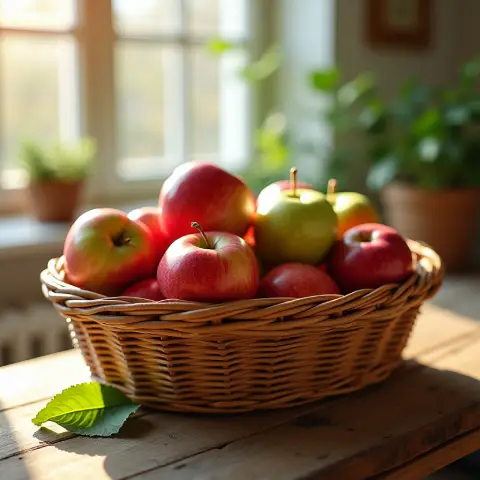 Cesto de manzanas Pink lady y Granny Smith