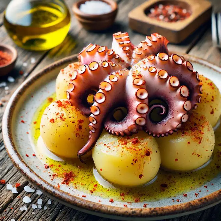 Ingredientes para el pulpo a la gallega