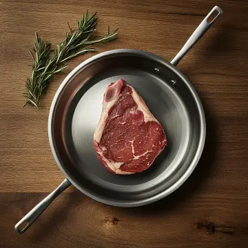 Descongelar la carne entre 2 sartenes