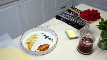 Mise en place para la tarta