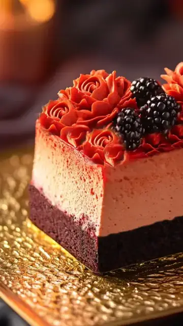 Vista parcial de la tarta de San Valentin