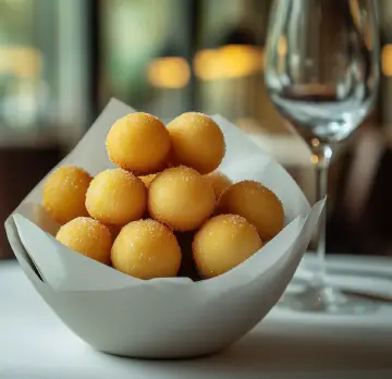 Buñuelos Souflés de bacalao con mayonesa de ajo tostado version instagram
