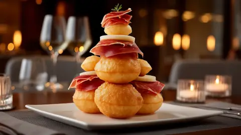 Montaditos Airbag con Tomate, Jamón Ibérico y Queso formato grupo