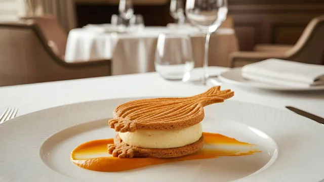 Galleta de Cebolla, Quiche de Bacon y crema de Calabaza asada