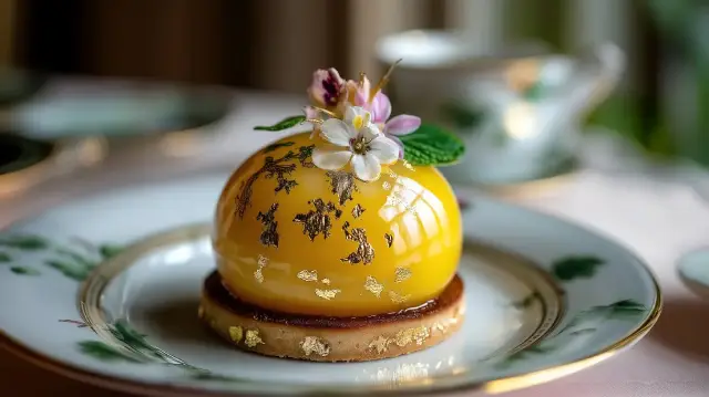 Bombón de Foie, Piña y Brioche Tostado