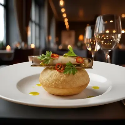 Patatas Chips, Romesco y Navajas | Tapa de Alta Cocina Mediterránea