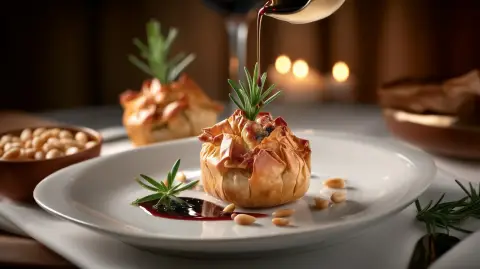 ¡Irresistible Crujiente de Pavo Asado con Piñones y Queso Mozzarella!