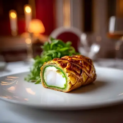 Cocina - Lomo de Rape Wellington Crepe de rúcula