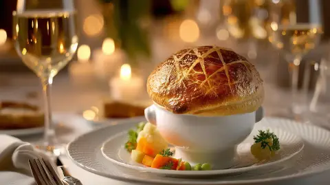 Sopa de Verduras Foie y Hojaldre estilo Paul Bocuse