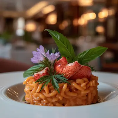Fideos con crema de Bogavante y Albahaca