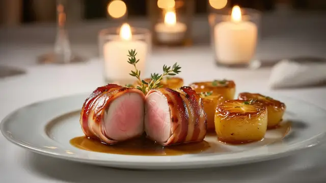Solomillo de Cerdo Envuelto en Bacon: La técnica para un Filet Mignon perfecto | Patatas Fondant al Estilo Chef