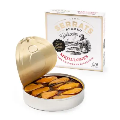 Mejillones EXTRA GRANDES en escabeche. 6/8 piezas. "Edidción limitada"