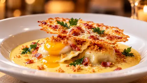Huevos Fritos con Bacon Nivel Michelin: El Ravioli Inesperado